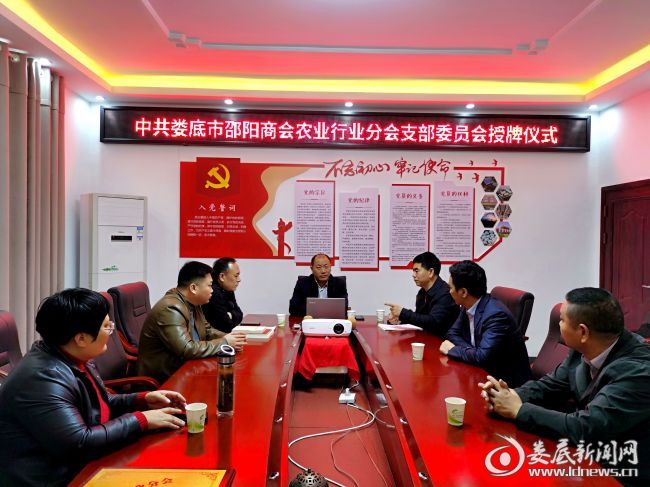 娄底市异地商会首个行业分会党支部成立(图1)